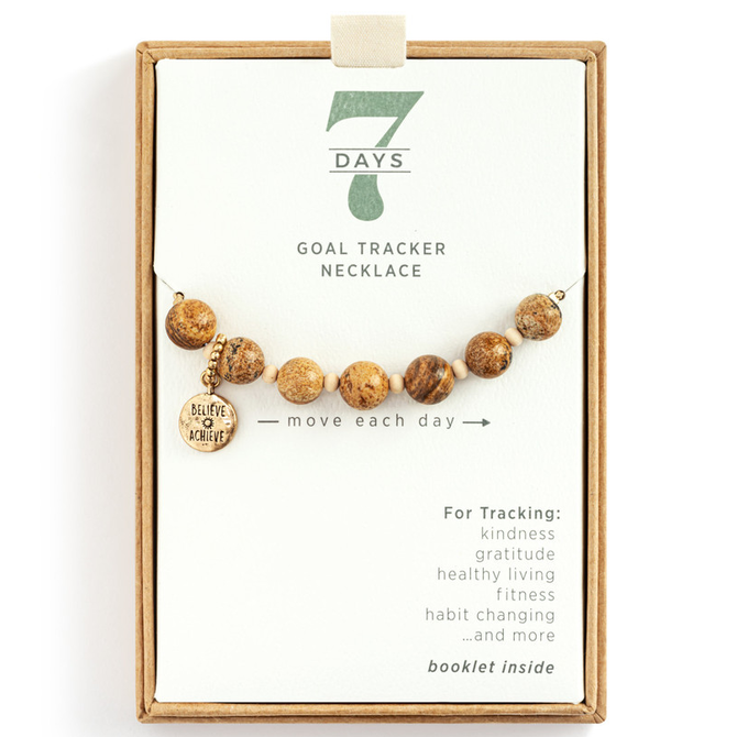 Demdaco/misc Product Necklace - 7 Days Taupe/Gold