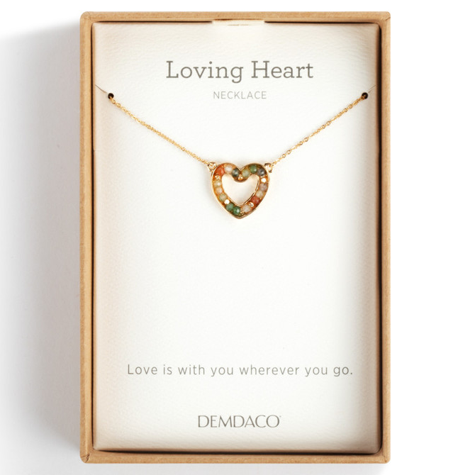 Demdaco/misc Product Necklace - Green Loving Heart