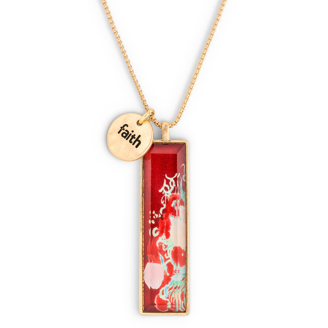 Demdaco/misc Product Necklace - Floral Stripes
