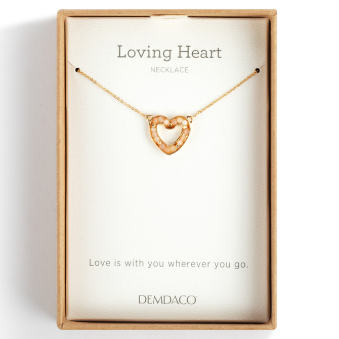 Demdaco/misc Product Necklace - Cream Loving Heart