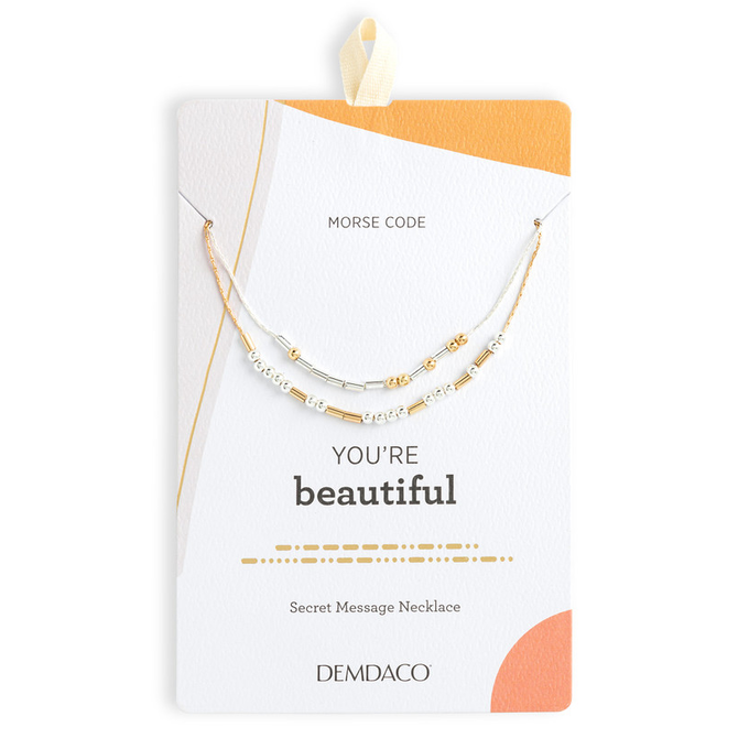 Demdaco/misc Product Necklace - Morse Code Beautiful