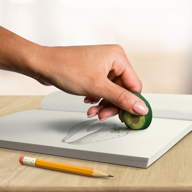 FRED AND FRIENDS Erasers - Avocado Set
