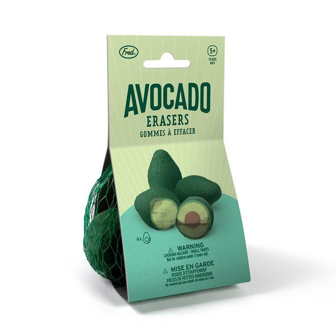 FRED AND FRIENDS Erasers - Avocado Set