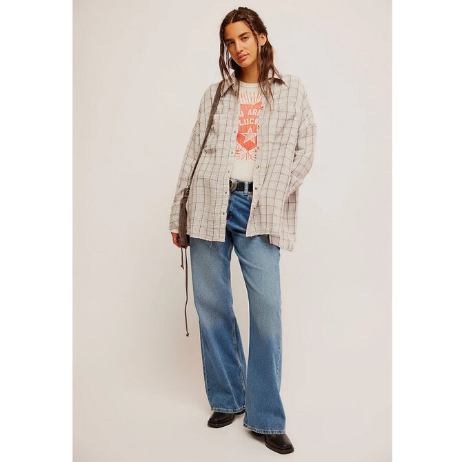 FREE PEOPLE Shirt - Cardiff Plaid