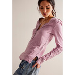 FREE PEOPLE Top - Our Song Henley Cuff