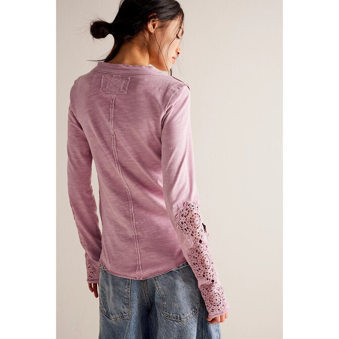 FREE PEOPLE Top - Our Song Henley Cuff