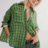 FREE PEOPLE Shirt - Cardiff Plaid