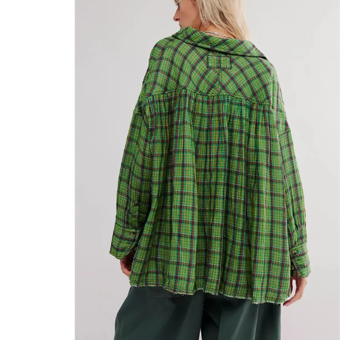 FREE PEOPLE Shirt - Cardiff Plaid