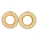 GREEN TREE JEWELRY Earring - Greek Circle