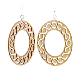 GREEN TREE JEWELRY Earring - Intertwined Oval
