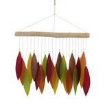 COHASSET GIFTS & GARDEN Chime - Autumn Tumbled Glass Leaves