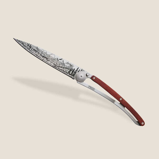 DEEJO Knife - Coral Wood