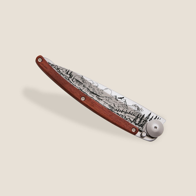 DEEJO Knife - Coral Wood