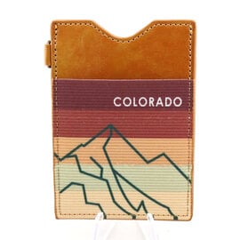 Monterey Leather Card Holder - Colorado Mountains