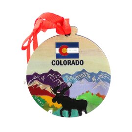 Monterey Ornament - Moose/Mountain Foil CO