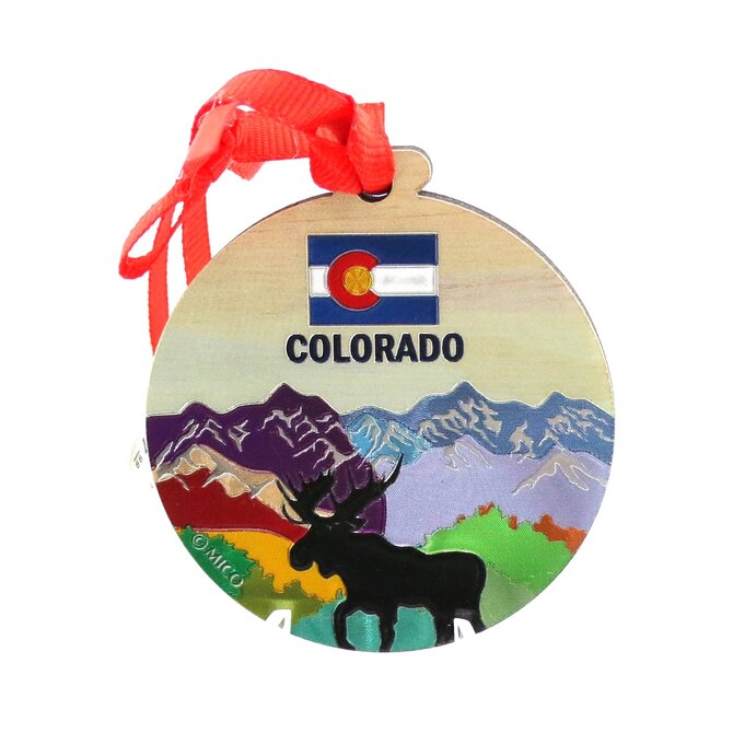 Monterey Ornament - Moose/Mountain Foil CO