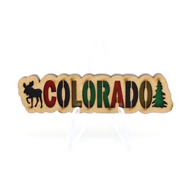 Monterey Wooden Magnet - Colorado Moose