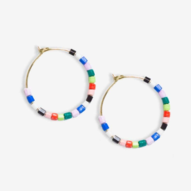 Beaded Hoop Earrings - Rio