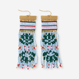 Earring - Lauren Beaded Blue