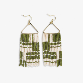 Earring - Avocado Fringe