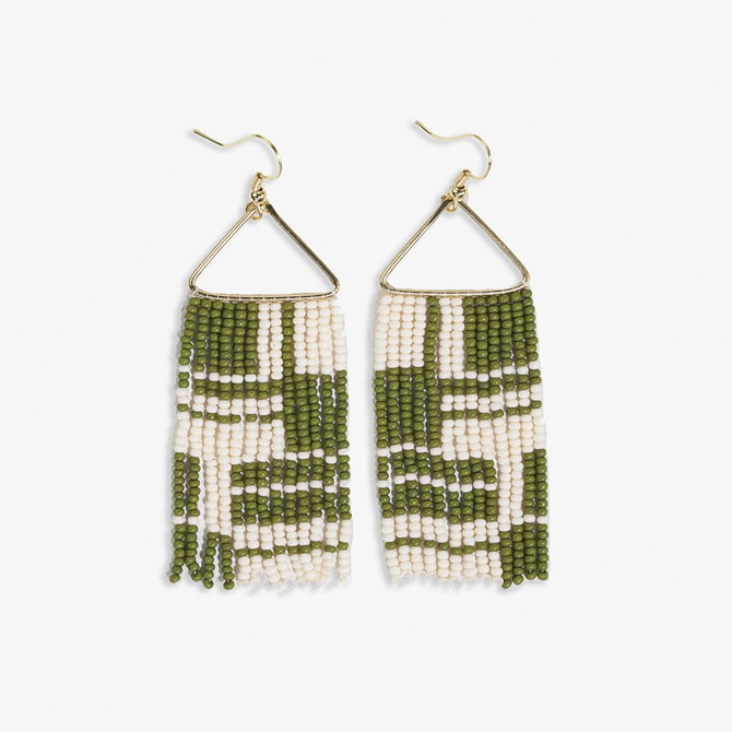Earring - Avocado Fringe