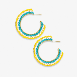 Earring - Lemon Turquoise Hoop