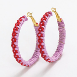 Earring - Lavender Poppy Hoops