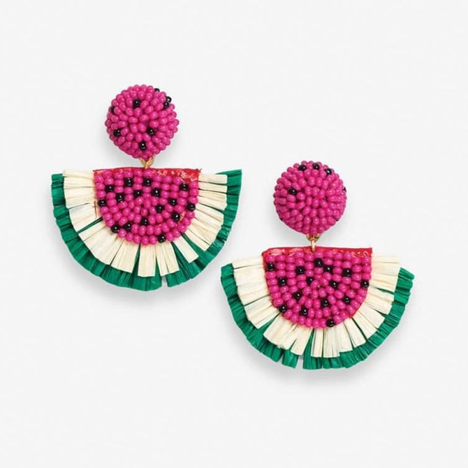 Earring - Josephine Drops/Hot Pink
