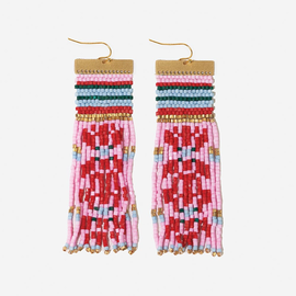 Earring - Faire Isle Pink