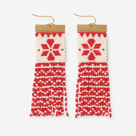 Earring - Holiday Red