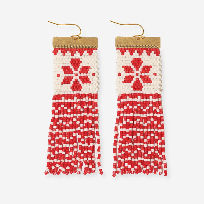 Earring - Holiday Red