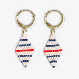 Earring - Navy Stripe