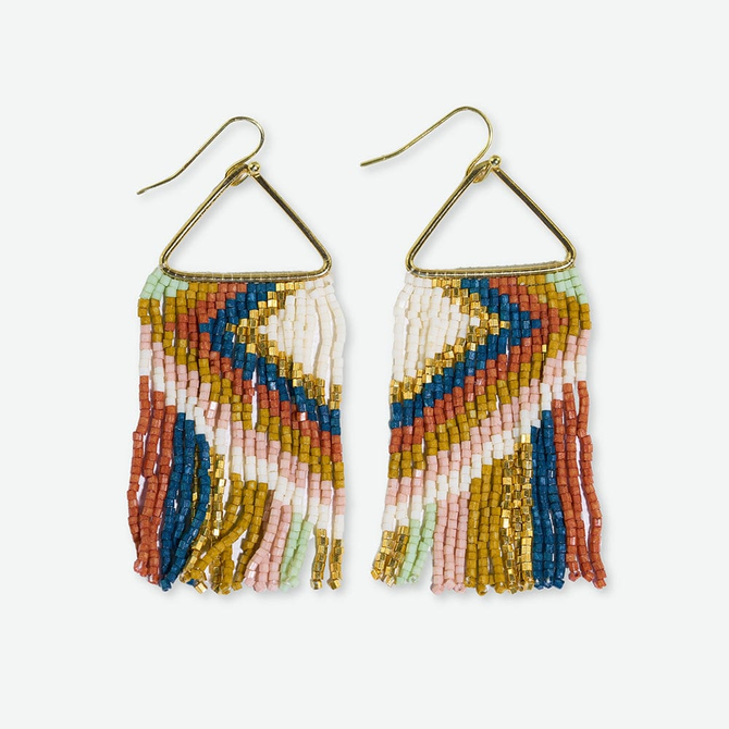 Earring - Desert Block Fringe