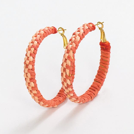 Earring - Coral Peace Hoop
