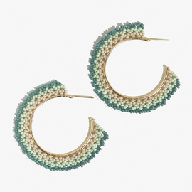 Earring - Teal Hoop