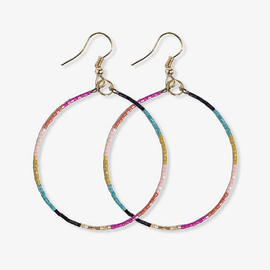 Earring - Muted Rainbow Hoop