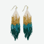 Earring - Emerald Fringe