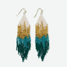 Earring - Emerald Fringe