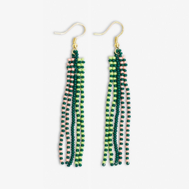 Earring - Melissa Emerald Fringe