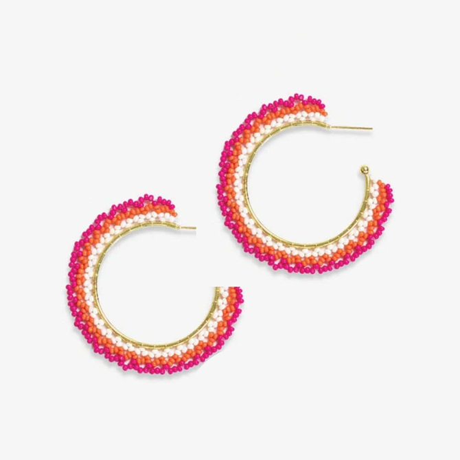 Earring - Hot Pink Coral