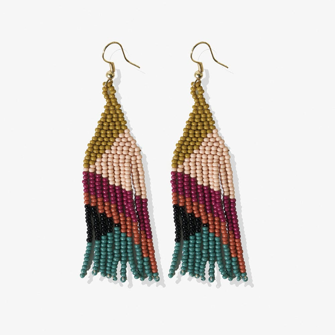 Earring - Lennon Fringe Muted Rainbow