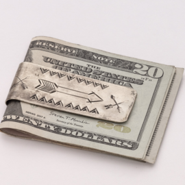 J Alexander Money Clip - Arrow Nickel Silver