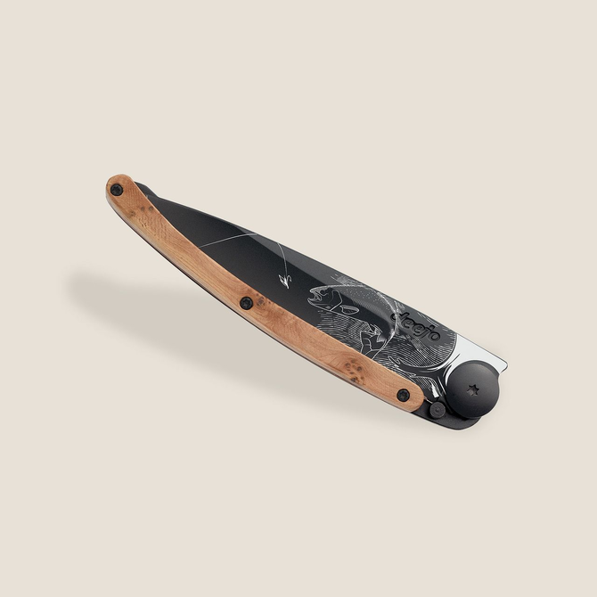 DEEJO Knife - Juniper Wood/Trout