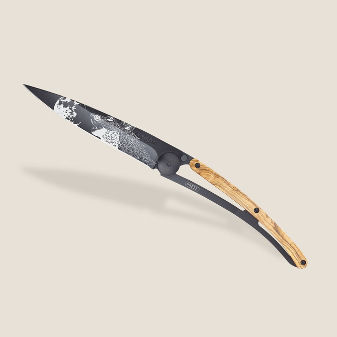 DEEJO Knife - Olive Wood/Howling