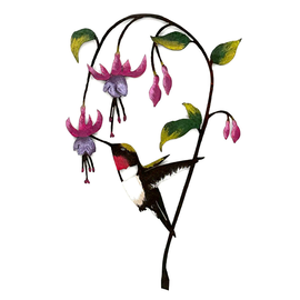 ELEGANT GARDEN DESIGN Stake - Hummingbird on Fuschia