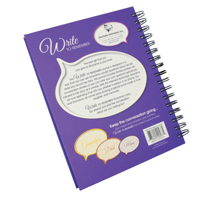 JOURNALS UNLIMITED INC Journal - Grandma Write to Remember