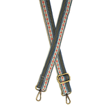 Guitar Strap - Olive Daisy Stripe