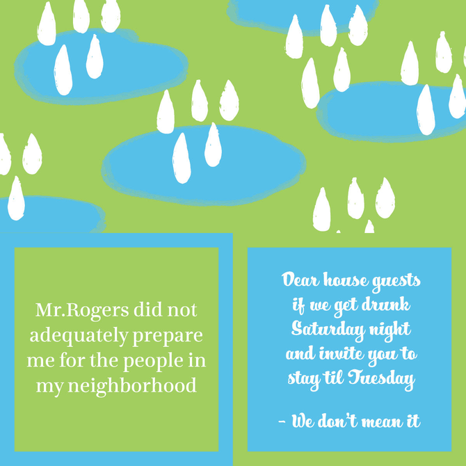 DRINKS ON ME Napkins - Mr Rogers