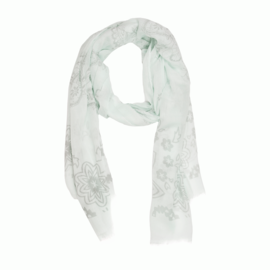 Scarf - Mint/Gray Bandana