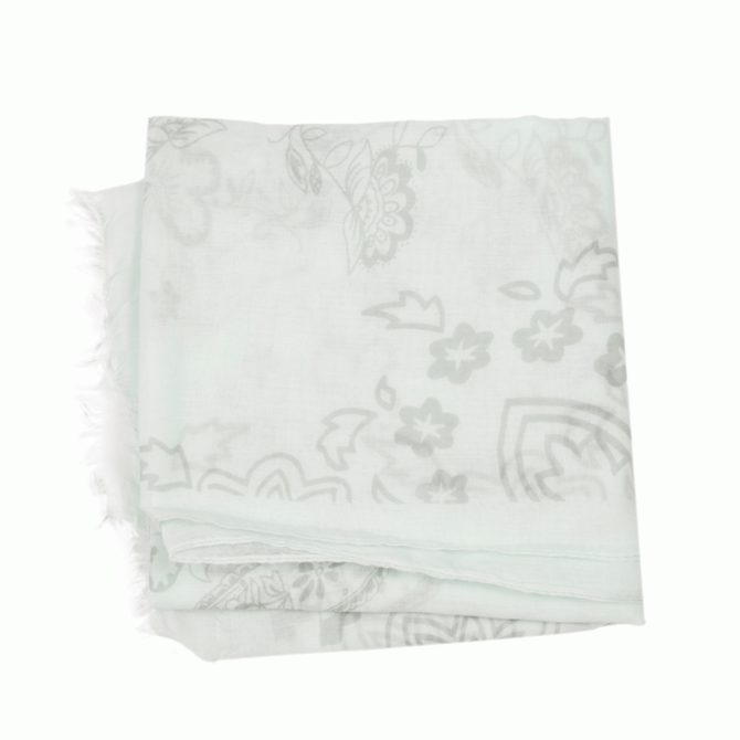 Scarf - Mint/Gray Bandana